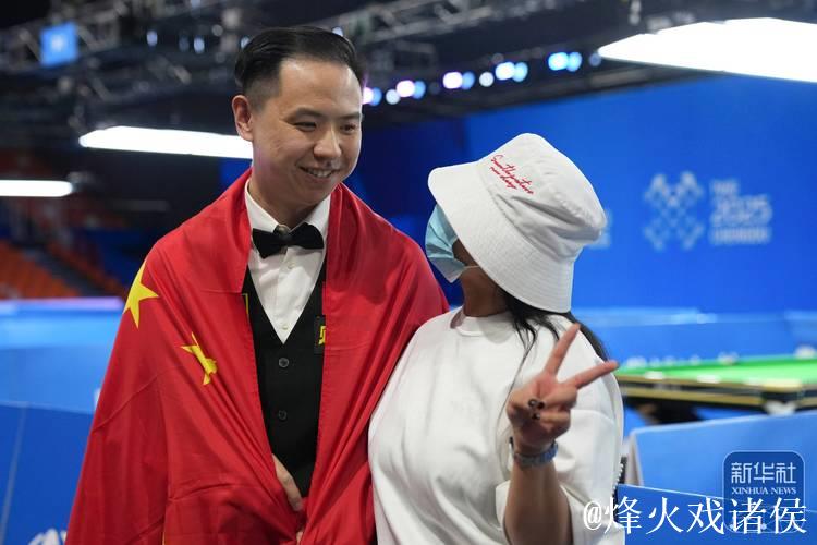 中国选手肖国栋夺得成都世运会男子斯诺克冠军